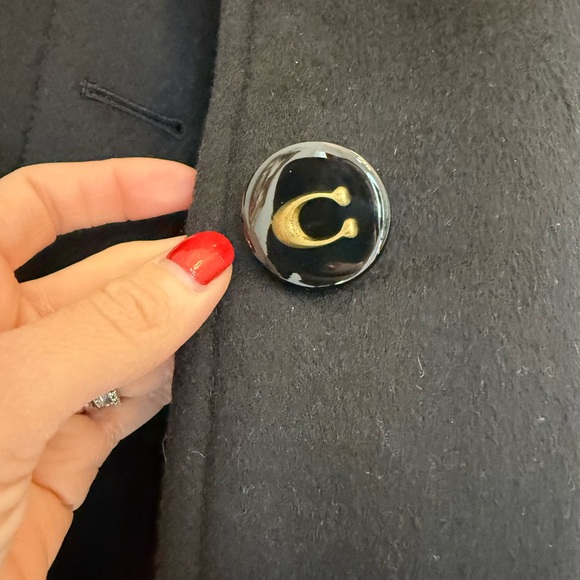 Coach Black Wool Cape Coat - Picture 2 of 5